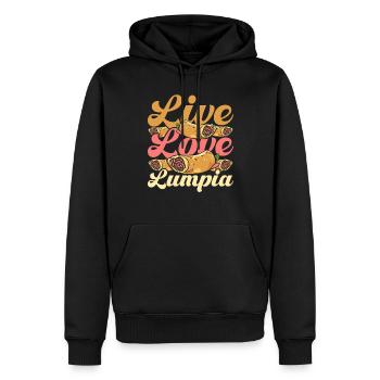 Live Love Lumpia - Männer Premium Bio Hoodie - Schwarz - Vorne - Nico (187cm)