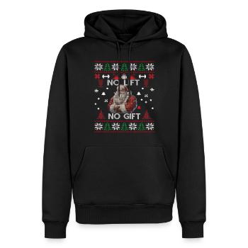 No Lift No Gift Fitness Weihnachten Geschenk Gym - Männer Premium Bio Hoodie - Schwarz - Vorne - Nico (187cm)