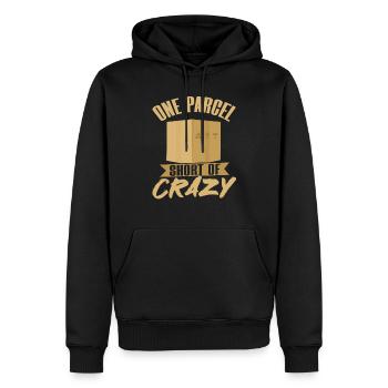 One Parcel Short Of Crazy - Männer Premium Bio Hoodie - Schwarz - Vorne - Nico (187cm)
