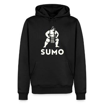 Lutteur de sumo et sumo Dohyo - Un exquis - Sweat à capuche Premium bio Homme - noir - Devant - Nico (187cm)