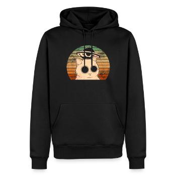 Lustige Katzen -Selfie Ufos Alien Spaceship Kitty - Männer Premium Bio Hoodie - Schwarz - Vorne - Nico (187cm)