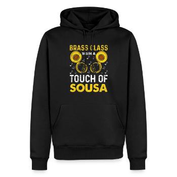 Funny Sousaphone Brass Band Player Marschband - Männer Premium Bio Hoodie - Schwarz - Vorne - Nico (187cm)
