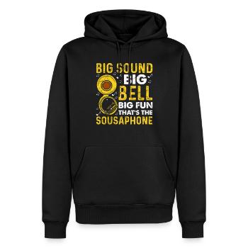 Funny Sousaphone Brass Band Player Marschband - Männer Premium Bio Hoodie - Schwarz - Vorne - Nico (187cm)