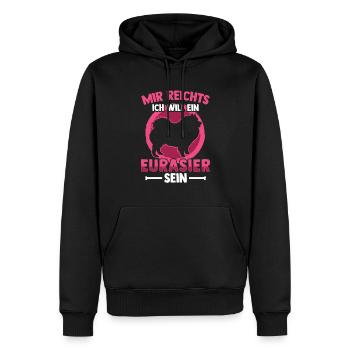 Will ein Eurasier sein Eurasian Spitz - Männer Premium Bio Hoodie - Schwarz - Vorne - Nico (187cm)