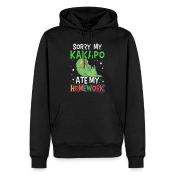 Kakapo hat gefressen Neuseeland Papagei - Männer Premium Bio Hoodie - Schwarz - Vorne - Nico (187cm)