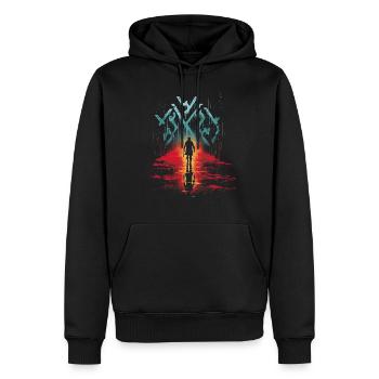 Viking Silhouette Scandinavia Viking - Men’s Premium Organic Hoodie - black - Front - Nico (187cm)