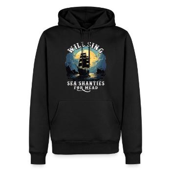 Song Sea Shanty Design Für Lieben Singen Boots - Männer Premium Bio Hoodie - Schwarz - Vorne - Nico (187cm)