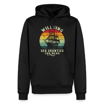 Song Sea Shanty Design Für Lieben Singen Boots - Männer Premium Bio Hoodie - Schwarz - Vorne - Nico (187cm)