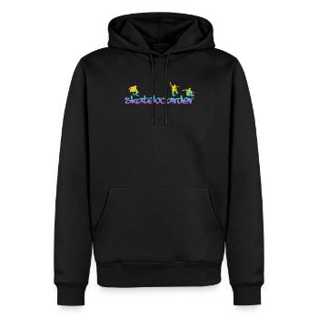 Skateboarder Silhouette Skateboarder Skateboard - Sweat à capuche Premium bio Homme - noir - Devant - Nico (187cm)
