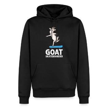 GOAT Skateboarder - Funny Skateboarding GOAT - Männer Premium Bio Hoodie - Schwarz - Vorne - Nico (187cm)