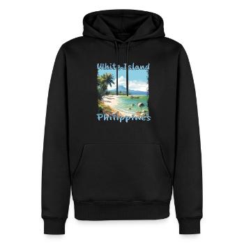 White Island Beach Philippinen Urlaub Strand - Männer Premium Bio Hoodie - Schwarz - Vorne - Nico (187cm)