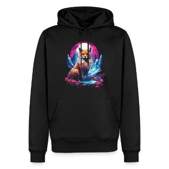 Fantay Fox Magic Fox - Men’s Premium Organic Hoodie - black - Front - Nico (187cm)