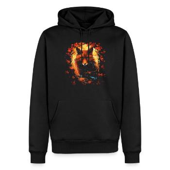 Fantay Fox Magic Fox - Men’s Premium Organic Hoodie - black - Front - Nico (187cm)