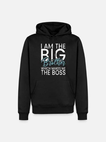 Big Brother Gift - Männer Premium Bio Hoodie - Schwarz