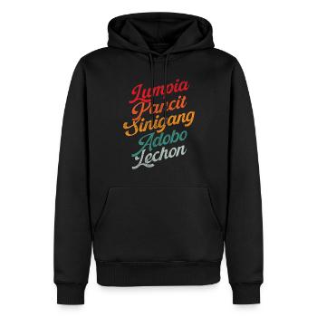 Lumpia Pancit Sinigang Adobo Lechon - Männer Premium Bio Hoodie - Schwarz - Vorne - Nico (187cm)
