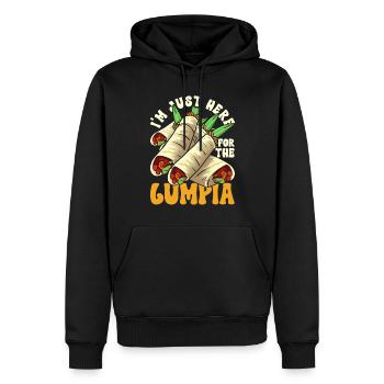 Lumpia I'm Just Here For The Lumpia - Männer Premium Bio Hoodie - Schwarz - Vorne - Nico (187cm)