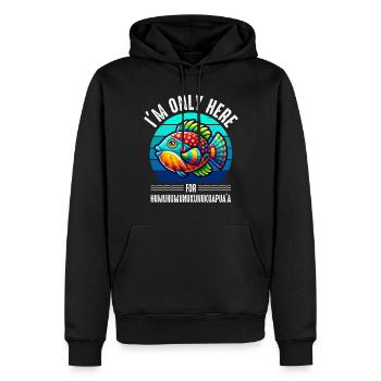 Humuhumunukunukuapua'a Reef Hawaiian Triggerfish - Men’s Premium Organic Hoodie - black - Front - Nico (187cm)