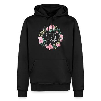 Infirmière sage-femme accoucheuse - Sweat à capuche Premium bio Homme - noir - Devant - Nico (187cm)