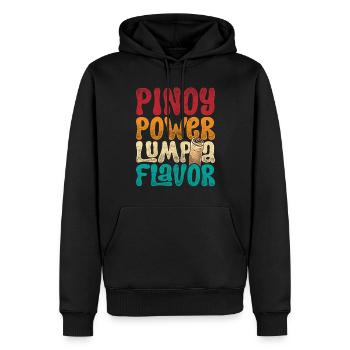 Pinoy Power Lumpia Flavor - Männer Premium Bio Hoodie - Schwarz - Vorne - Nico (187cm)