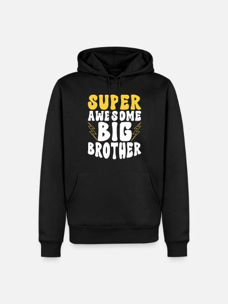 Big Brother Gift - Männer Premium Bio Hoodie - Schwarz