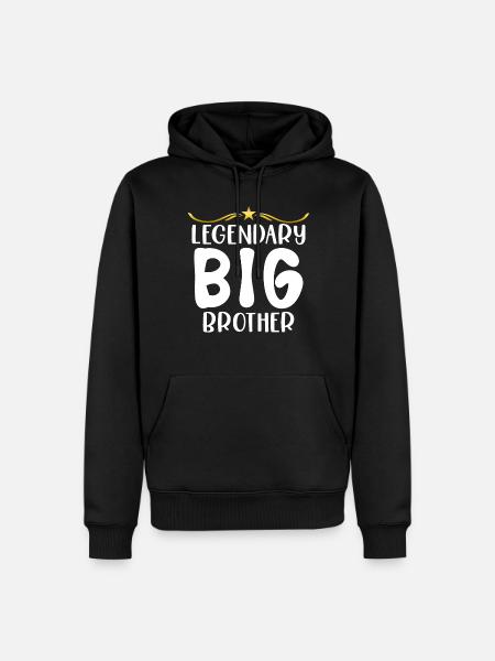 Big Brother Gift - Männer Premium Bio Hoodie - Schwarz