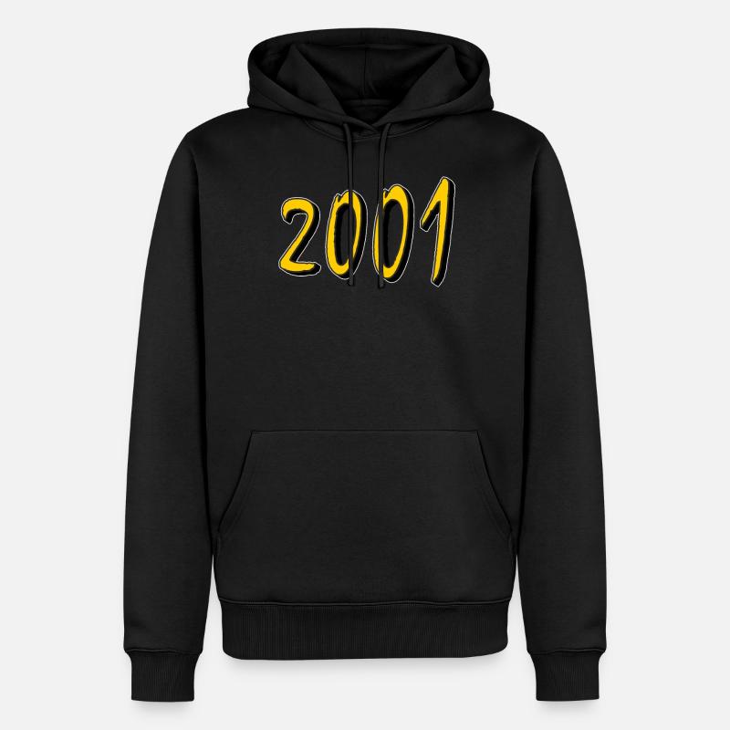 ANNÉE D’ANNIVERSAIRE 2001 - Sweat à capuche Premium bio Homme - noir