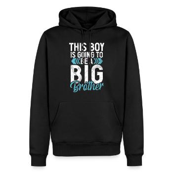 Brother Gifts - Männer Premium Bio Hoodie - Schwarz - Vorne - Nico (187cm)