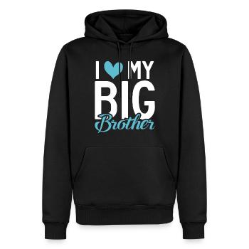 Brother Gifts - Männer Premium Bio Hoodie - Schwarz - Vorne - Nico (187cm)