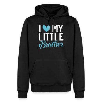 Brother Gifts - Männer Premium Bio Hoodie - Schwarz - Vorne - Nico (187cm)