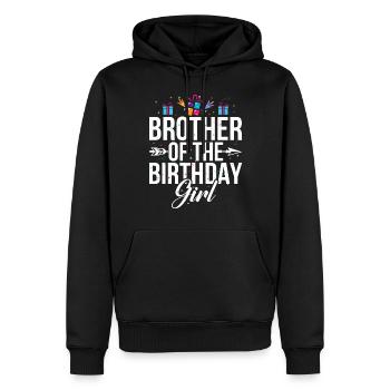 Brother Gifts - Männer Premium Bio Hoodie - Schwarz - Vorne - Nico (187cm)