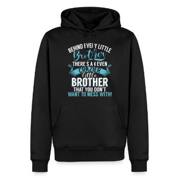 Brother Gifts - Männer Premium Bio Hoodie - Schwarz - Vorne - Nico (187cm)