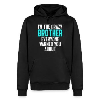 Brother Gifts - Männer Premium Bio Hoodie - Schwarz - Vorne - Nico (187cm)