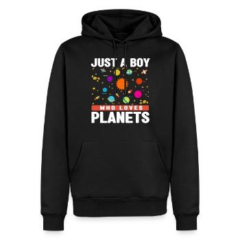 Solar System, Planets, Science Space, Astrology - Men’s Premium Organic Hoodie - black - Front - Nico (187cm)