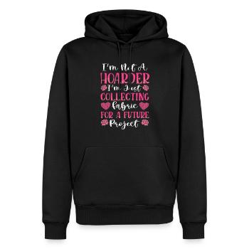 Point de croix amusant avec force de broderie. - Sweat à capuche Premium bio Homme - noir - Devant - Nico (187cm)