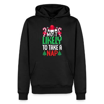 Am ehesten machen Sie ein Nickerchen Familien-Matching - Männer Premium Bio Hoodie - Schwarz - Vorne - Nico (187cm)