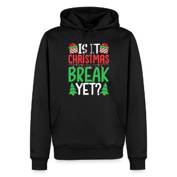 Est-ce que c’est les vacances de Noël mais Noël drôle - Sweat à capuche Premium bio Homme - noir - Devant - Nico (187cm)