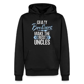 Brother Gifts - Männer Premium Bio Hoodie - Schwarz - Vorne - Nico (187cm)