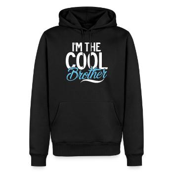 Brother Gifts - Männer Premium Bio Hoodie - Schwarz - Vorne - Nico (187cm)