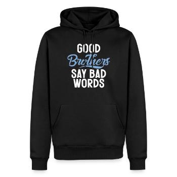 Brother Gifts - Männer Premium Bio Hoodie - Schwarz - Vorne - Nico (187cm)