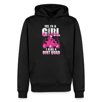 Quadgirl ATV 4 Wheeler Off Roading Lover - Männer Premium Bio Hoodie - Schwarz - Vorne - Nico (187cm)