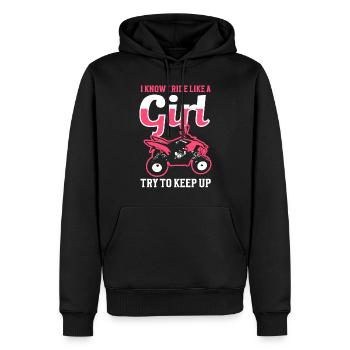 Quadgirl ATV 4 Wheeler Off Roading Lover - Männer Premium Bio Hoodie - Schwarz - Vorne - Nico (187cm)