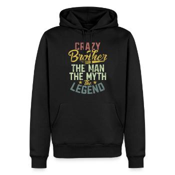 Brother Gifts - Männer Premium Bio Hoodie - Schwarz - Vorne - Nico (187cm)