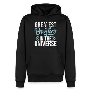 Brother Gifts - Männer Premium Bio Hoodie - Schwarz - Vorne - Nico (187cm)