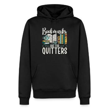 Les signets de lecture de livres sont pour les arrêteurs de fumer - Sweat à capuche Premium bio Homme - noir - Devant - Nico (187cm)