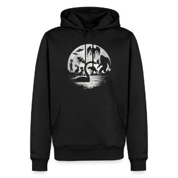 Bigfoot Mothman Jersey Devil Alien Cryptides - Sweat à capuche Premium bio Homme - noir - Devant - Nico (187cm)