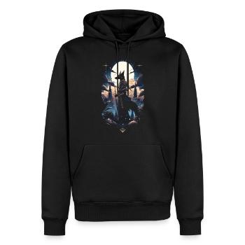 Anubis Gott Gaming Ägypter - Männer Premium Bio Hoodie - Schwarz - Vorne - Nico (187cm)