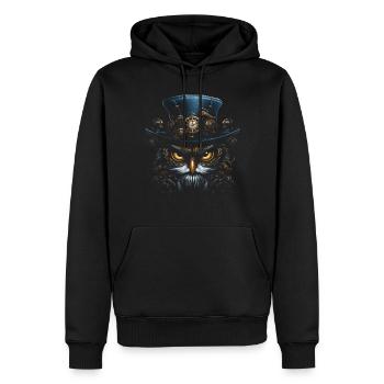 Steampunk Mechanische Eule Viktorianisch Vogel - Männer Premium Bio Hoodie - Schwarz - Vorne - Nico (187cm)