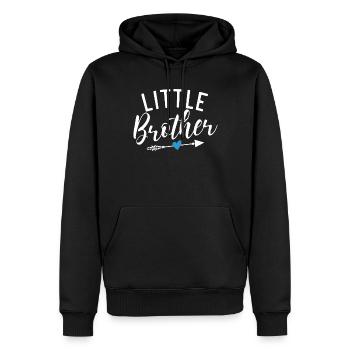 Little Brother Gifts - Männer Premium Bio Hoodie - Schwarz - Vorne - Nico (187cm)