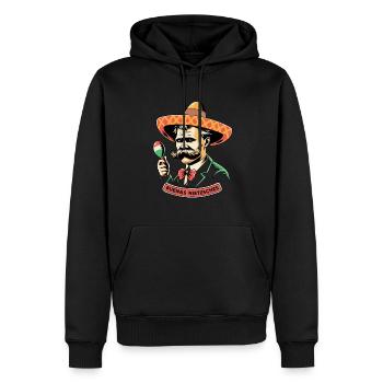 Philosophe Nietzsche Sombrero mexicain Buenas - Sweat à capuche Premium bio Homme - noir - Devant - Nico (187cm)