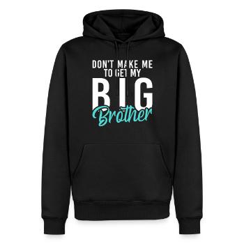 Little Brother Gifts - Männer Premium Bio Hoodie - Schwarz - Vorne - Nico (187cm)